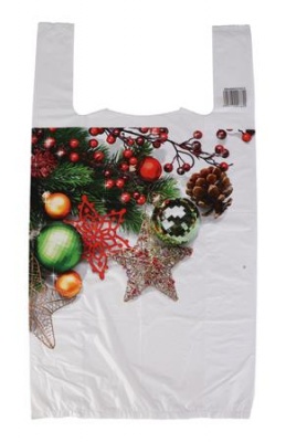 Ingvállas tasak, 28x8x50 cm, "Boldog karácsonyt"