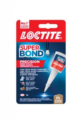 Pillanatragasztó, 5 g, HENKEL "Loctite Super Bond Precision"