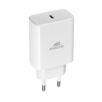 Hálózati töltő, 1xUSB-C, 30W RIVACASE "PS4193", fehér